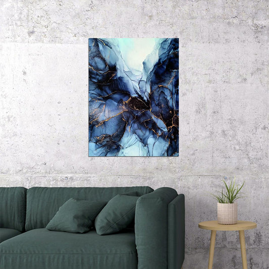 Abstract Luxury Marble Modern Artwork Print Liquid Purple White Golden Purple Dark Dreamy Aesthetic Dark Dreamy Aesthetic - xonomax