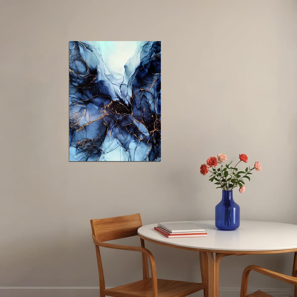 Abstract Luxury Marble Modern Artwork Print Liquid Purple White Golden Purple Dark Dreamy Aesthetic Dark Dreamy Aesthetic - xonomax
