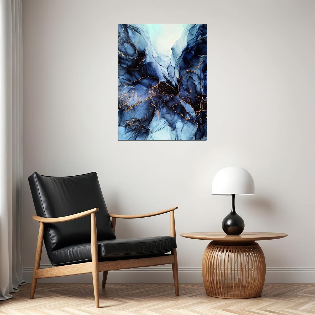 Abstract Luxury Marble Modern Artwork Print Liquid Purple White Golden Purple Dark Dreamy Aesthetic Dark Dreamy Aesthetic - xonomax