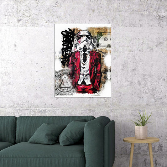 Stormtrooper Pop Art Poster Bold Graffiti Style Modern Urban Star Wars Wall Decor Print - xonomax