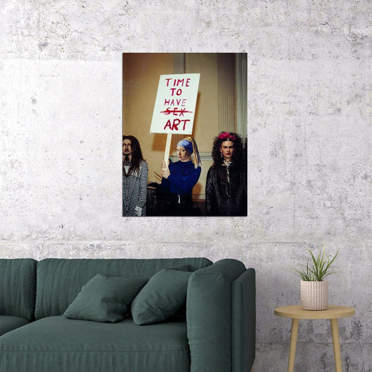 Time To Have Art Girl With The Pearl Frida Kahlo Modern Pop Art Wall Decor Print - xonomax