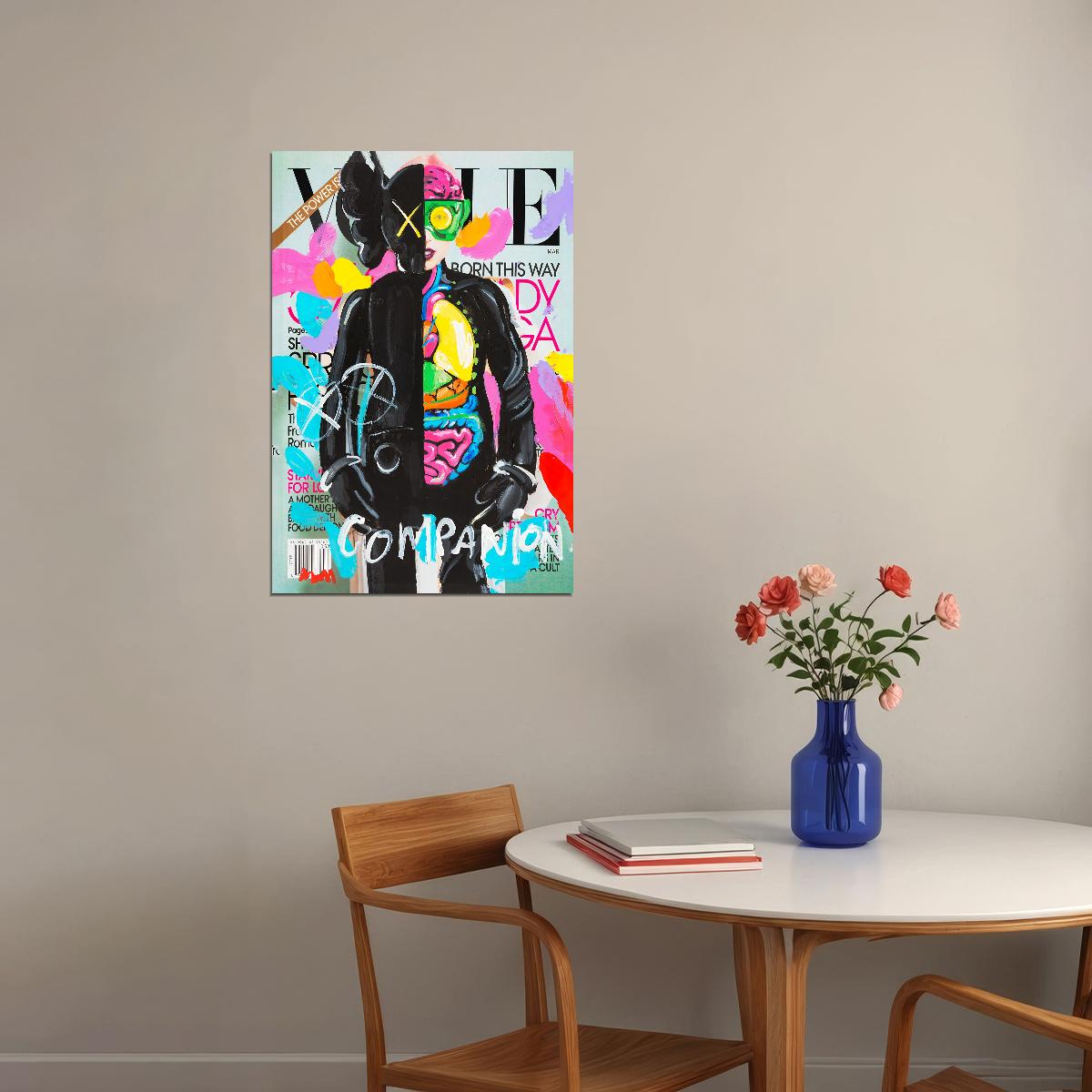 Kaws Street Graffiti Pop Art Poster Vogue Cover Wall Decor Print - xonomax
