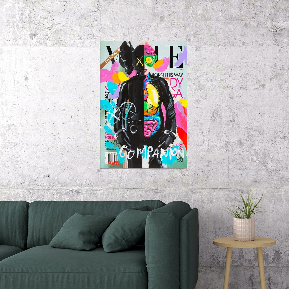 Kaws Street Graffiti Pop Art Poster Vogue Cover Wall Decor Print - xonomax