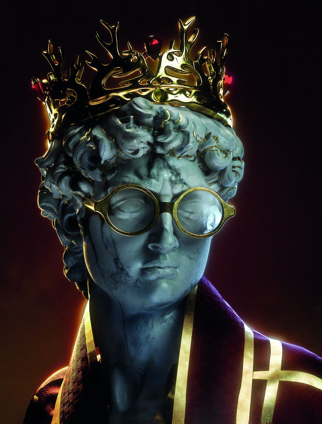 Michelangelo David Harry David Potter Statue Golden Sculpture Aesthetic Pop Art Modern Poster - xonomax