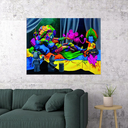 Yubaba Street Graffiti Pop Art Poster Iconic Brands and Characters Modern Pop Culture Artwork Pop Art Poster - xonomax