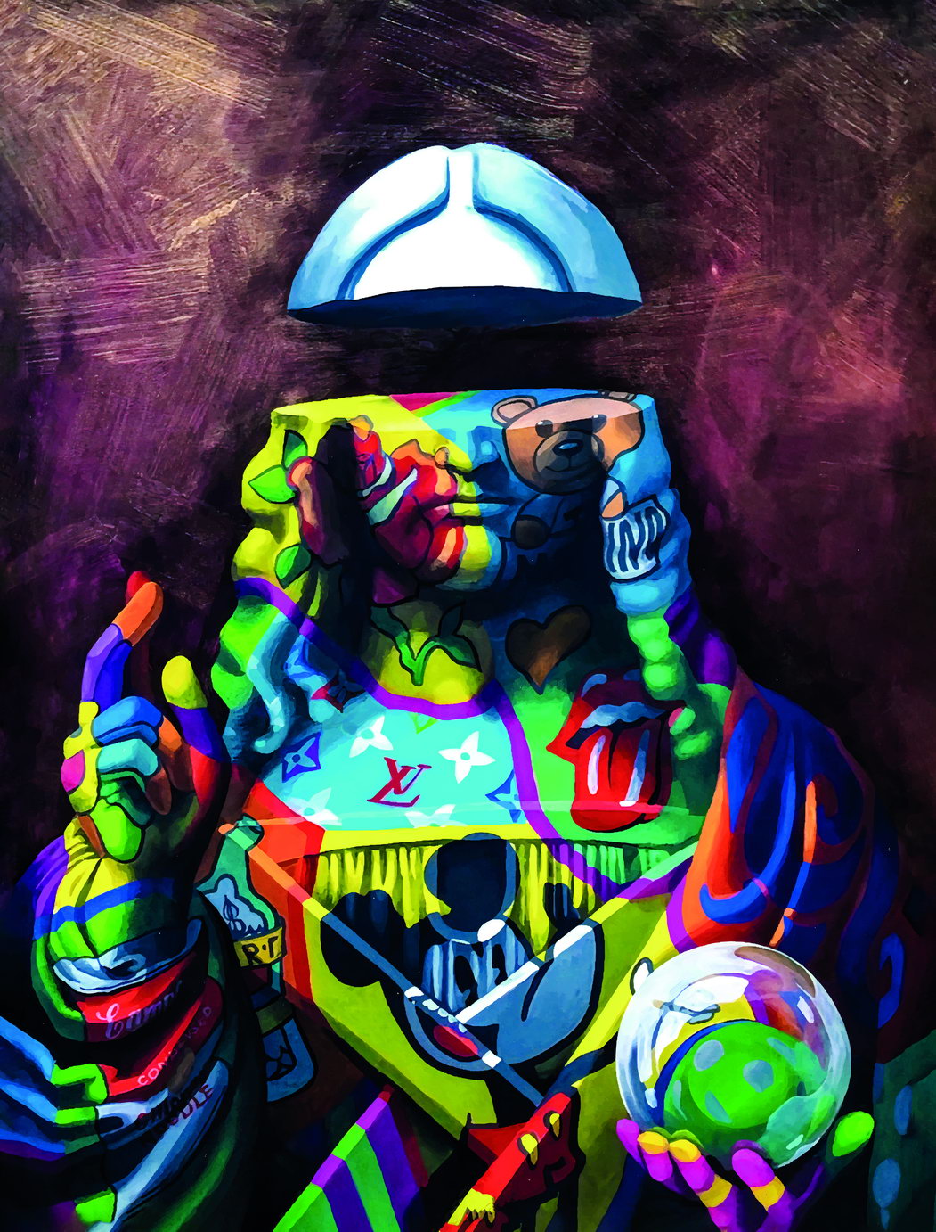 Jesus Street Graffiti Pop Art Poster Iconic Masterpiece Reimagined Bold Colors Modern Pop Culture - xonomax