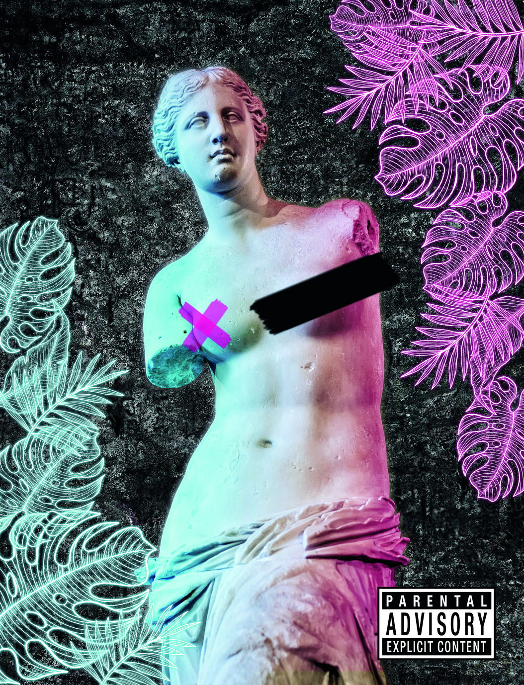 Venus de Milo Graffiti Neon Bust Art Poster Modern Statue Wall Decor Unique Motivational Pop Art Style Swag Wall Print - xonomax