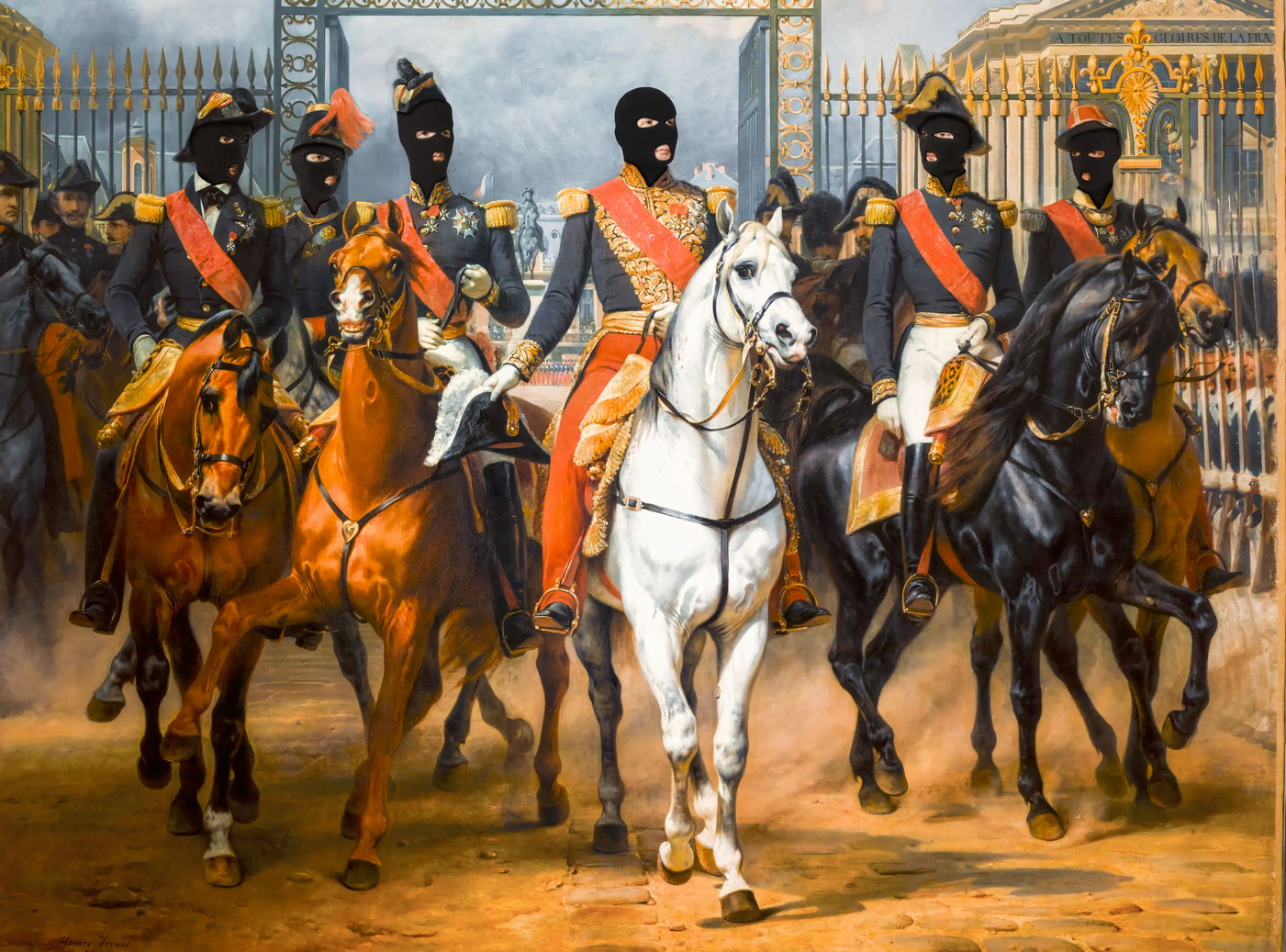 French Painting Reimagined Art Vandal Artwork Modern Street Pop Art Altered Famous Masterpiece - xonomax