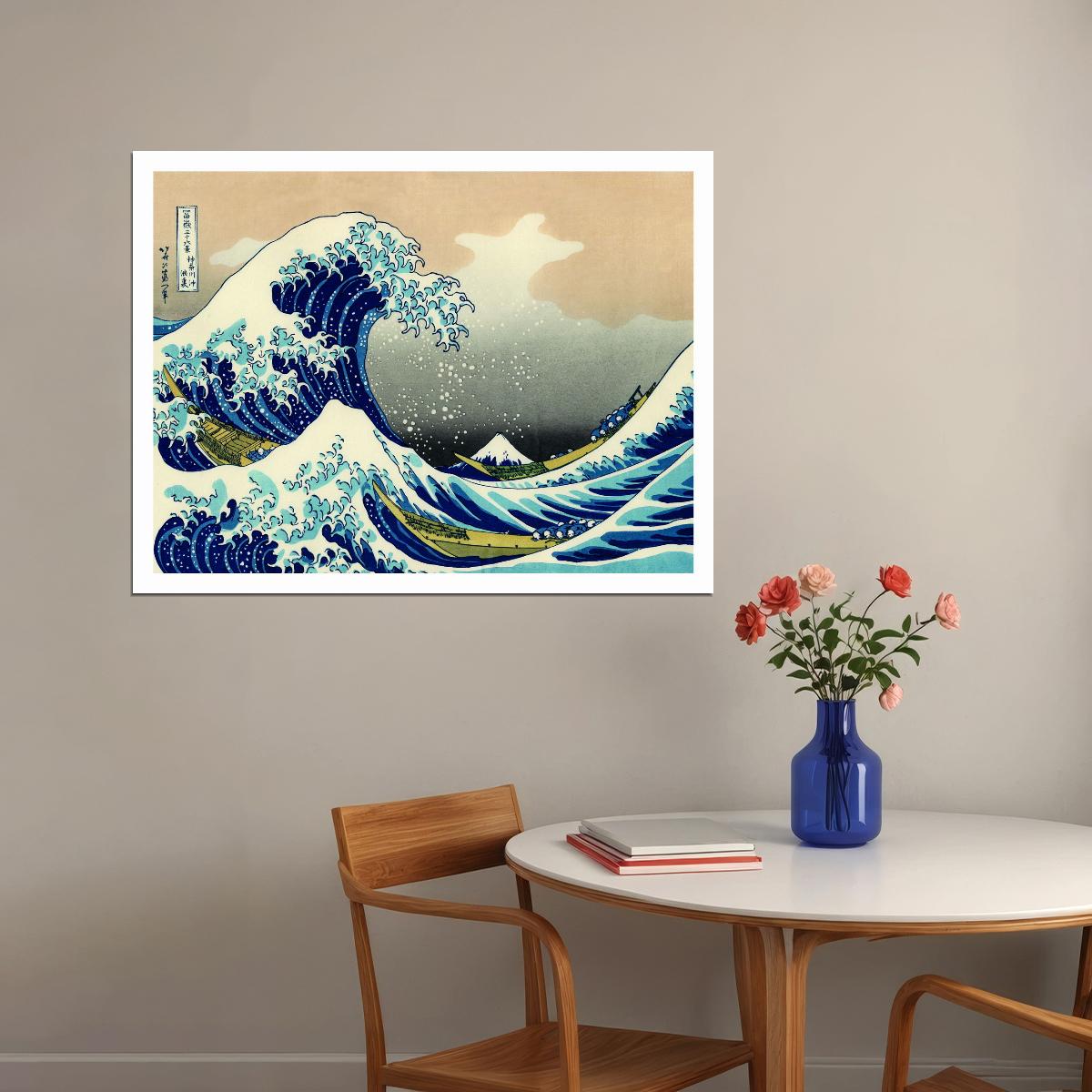 The Great Wave Off Kanagawa Art Poster Japanese Print Wall Decor Traditional Art Wall Print Japanese Art Japanese Aesthetics - xonomax