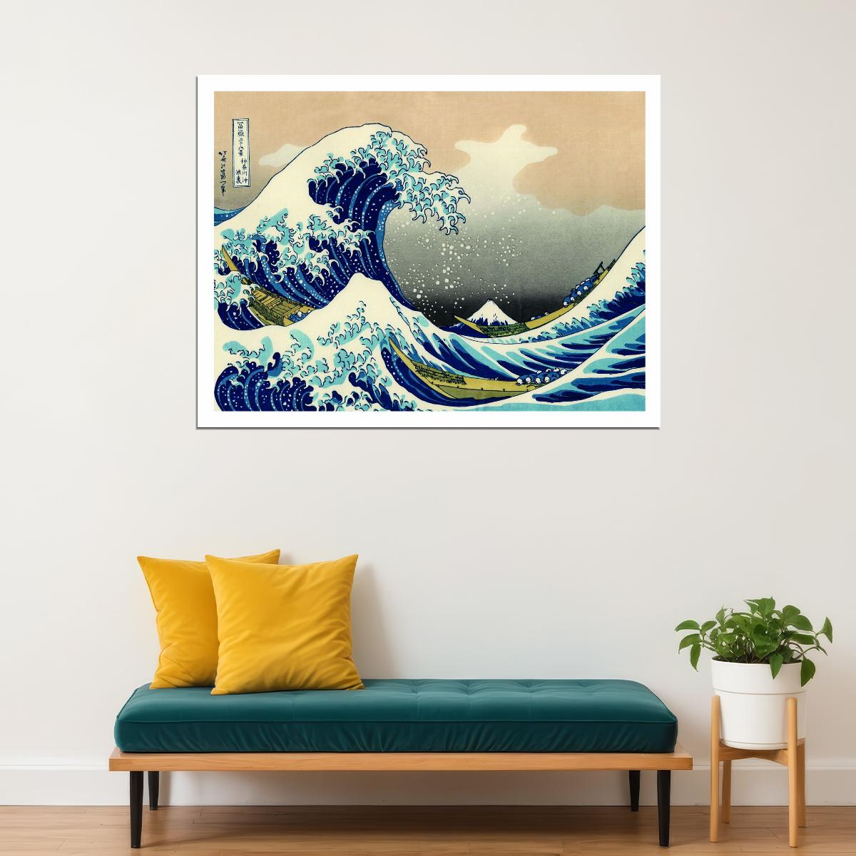 The Great Wave Off Kanagawa Art Poster Japanese Print Wall Decor Traditional Art Wall Print Japanese Art Japanese Aesthetics - xonomax