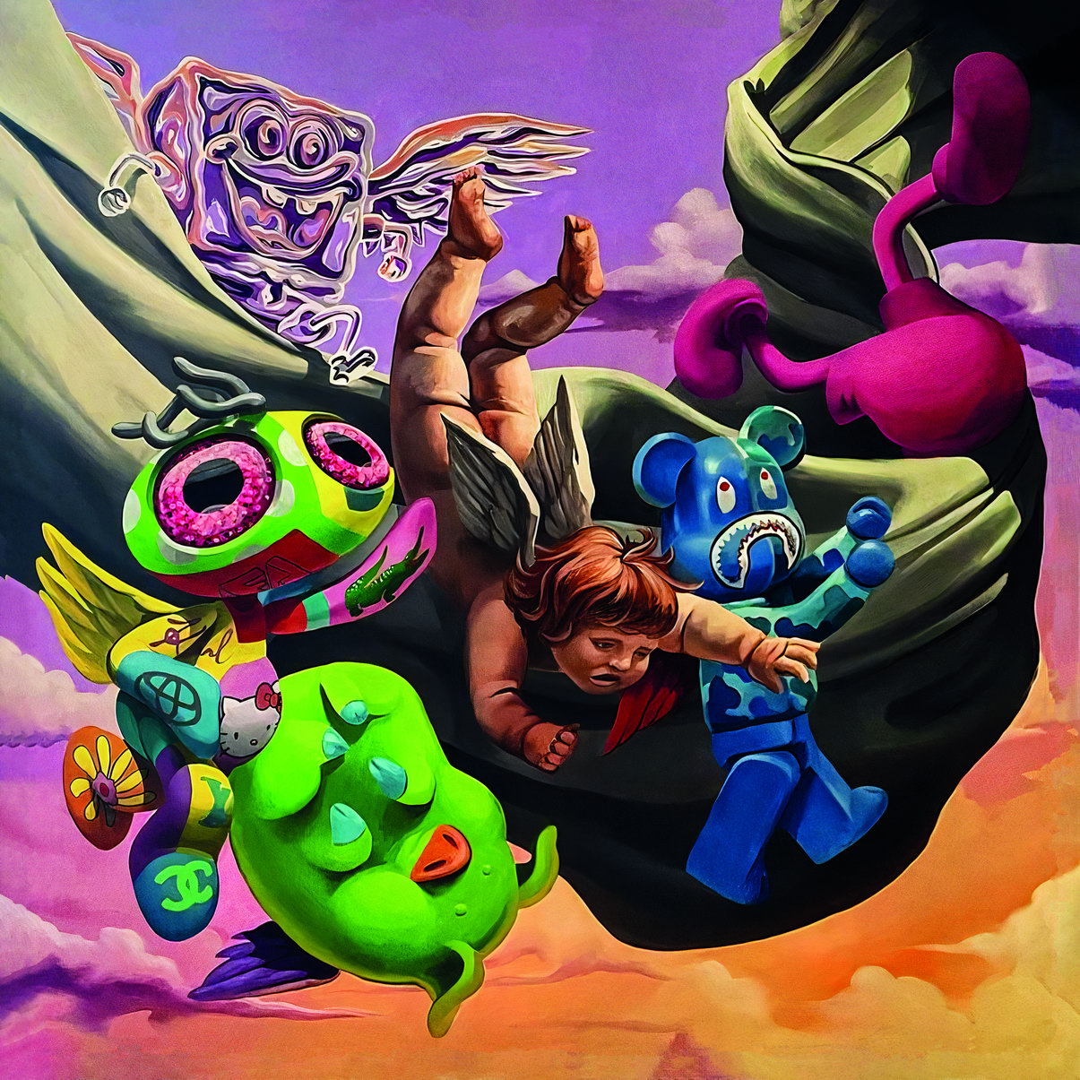 Surreal Graffiti Art Poster Dreamlike Cartoon Wall Decor Modern Pop Art Style Swag Wall Print - xonomax