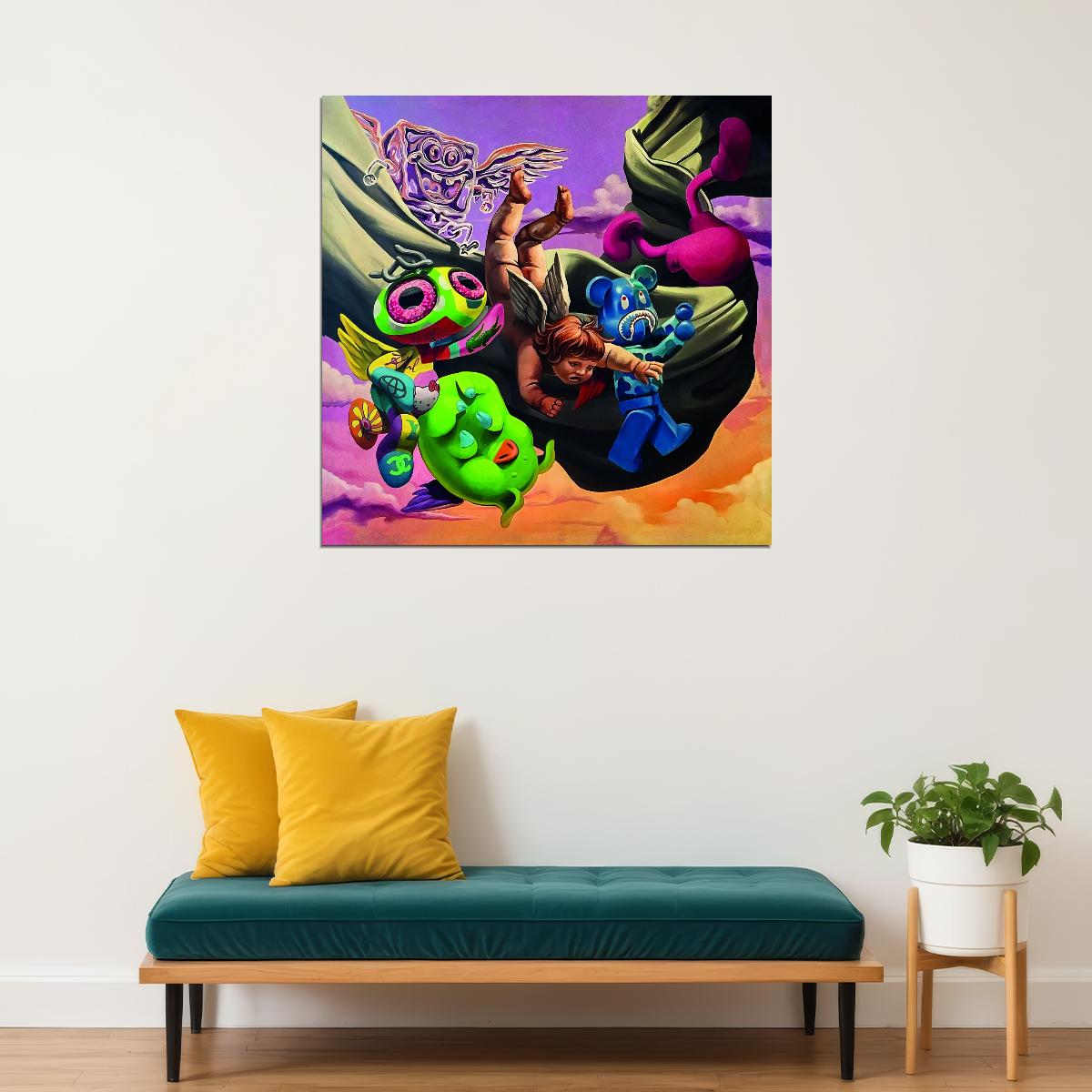 Surreal Graffiti Art Poster Dreamlike Cartoon Wall Decor Modern Pop Art Style Swag Wall Print - xonomax