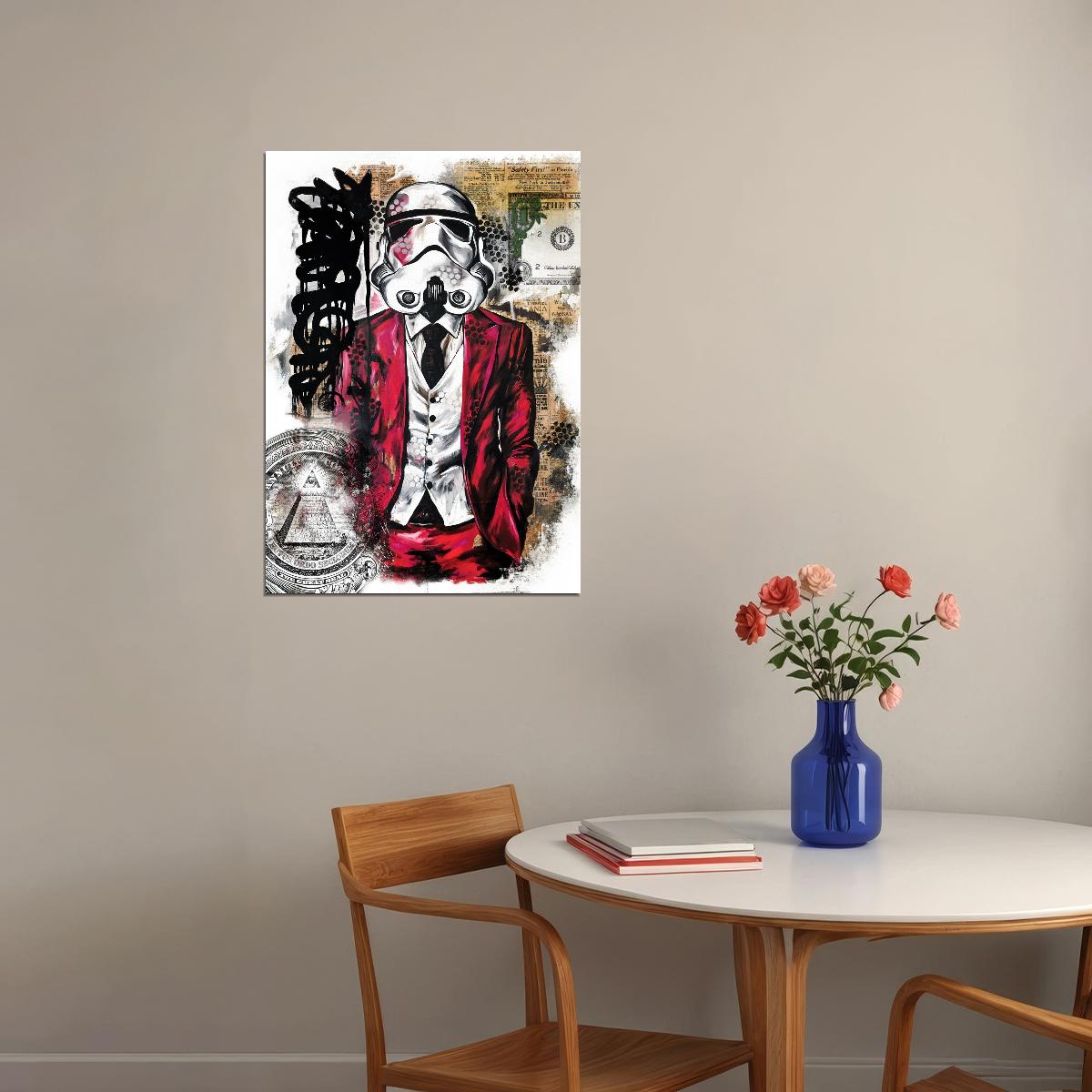 Star Wars Stormtrooper in Pink Suit Art Poster Graffiti Street Style Wall Decor Modern Swag Pop Art Motivational Wall Print - xonomax