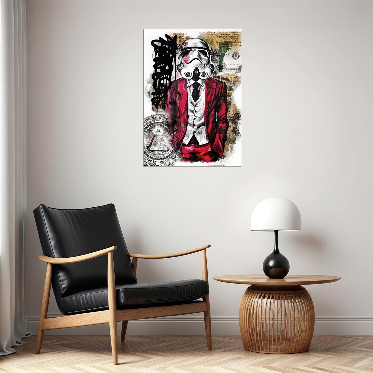 Star Wars Stormtrooper in Pink Suit Art Poster Graffiti Street Style Wall Decor Modern Swag Pop Art Motivational Wall Print - xonomax