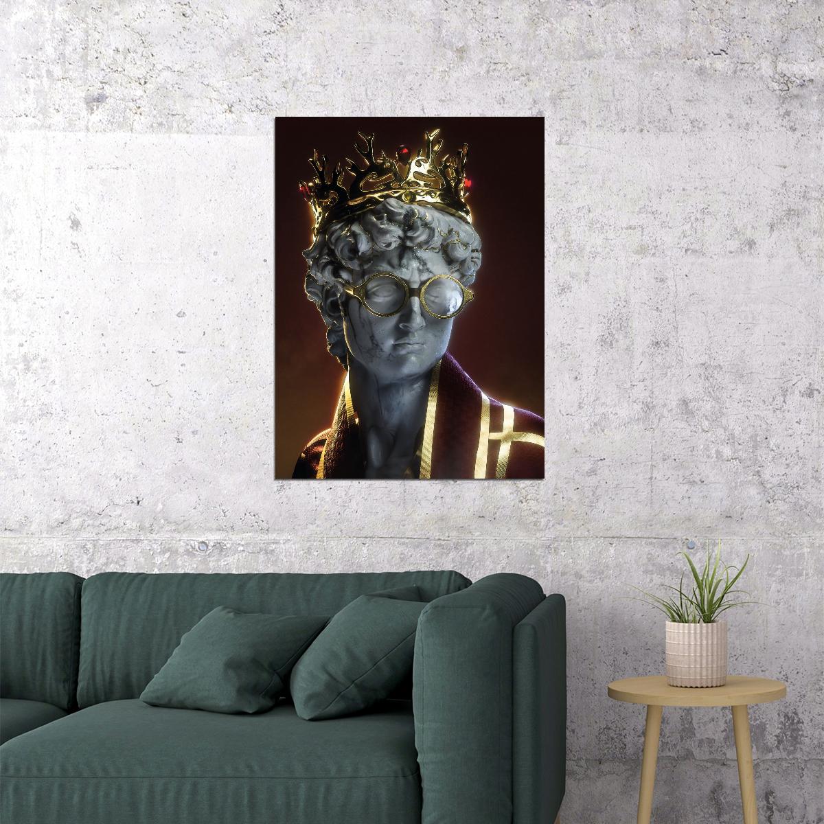 David Meets Harry Potter Art Poster Modern Swag Wall Decor Greek Statue Inspired Motivational Trendy Wall Art Print - xonomax