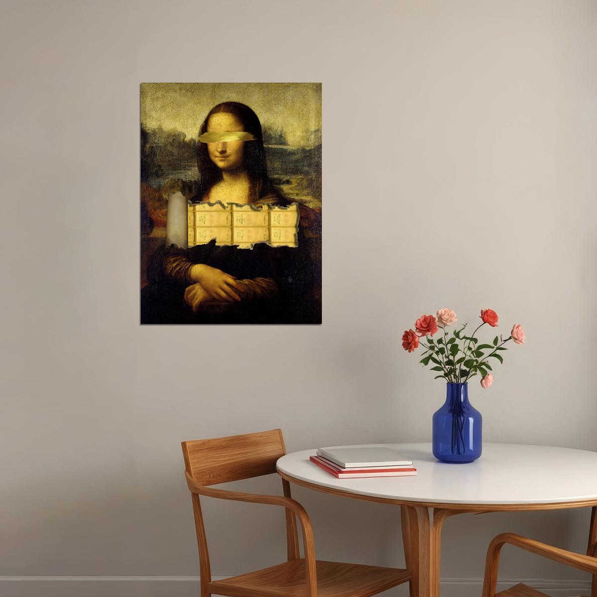 Mona Lisa Deconstructed Art Poster Bold Creative Wall Decor Modern Twist Classic Masterpiece Print - xonomax
