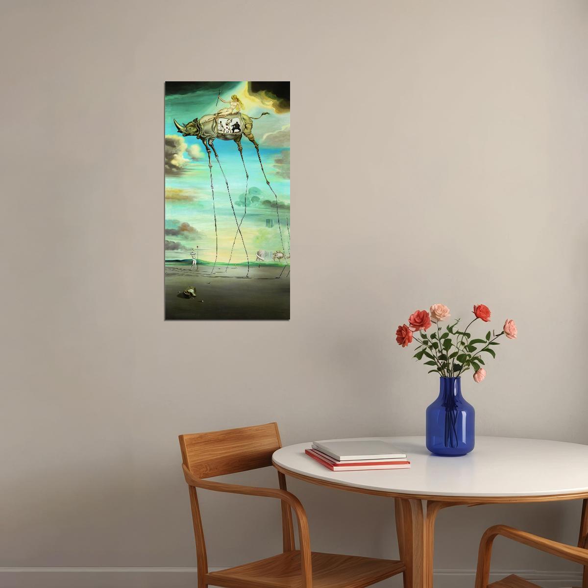 Celestial Ride Salvador Dali Art Poster Surreal Wall Decor Dreamlike Surrealist Artwork Unique Modern Wall Art Print - xonomax
