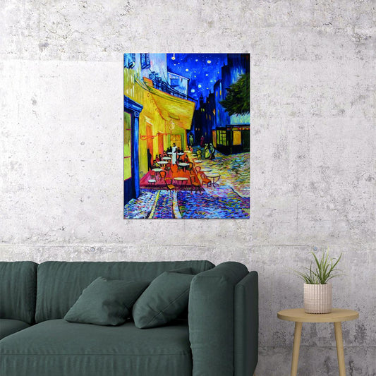 Van Gogh Cafe Terrace Art Poster Timeless Masterpiece Wall Decor Vibrant Colors Classic Art Wall Print - xonomax
