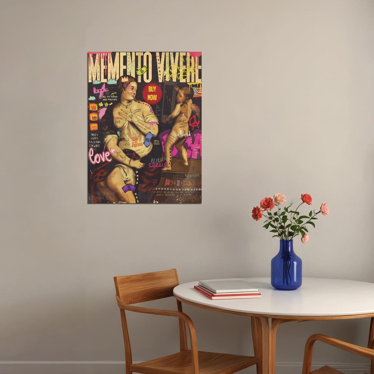 Venus and Cupid Rubens reinterpretation Street Graffiti Pop Art Poster Crypto Art - xonomax