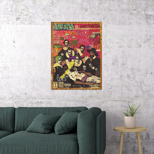 Boy Band Graffiti Pop Art Poster Vintage Magazine Collage Music Group Print - xonomax
