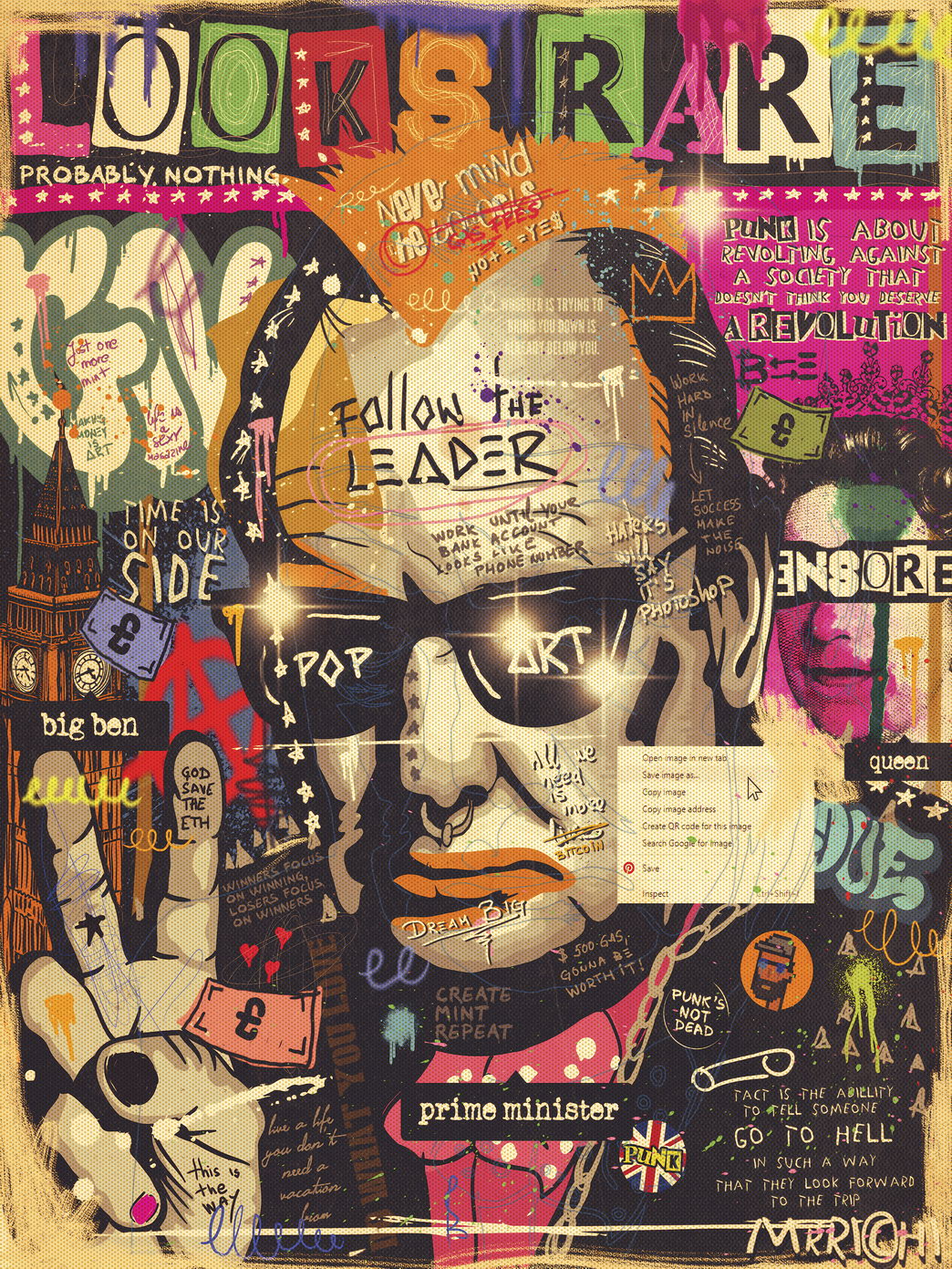 Albert Einstein Graffiti Pop Art Poster Modern Physicist Tribute Rare Street Art Print - xonomax