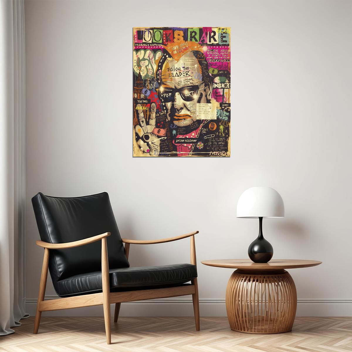 Albert Einstein Graffiti Pop Art Poster Modern Physicist Tribute Rare Street Art Print - xonomax