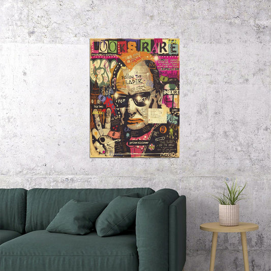 Albert Einstein Graffiti Pop Art Poster Modern Physicist Tribute Rare Street Art Print - xonomax