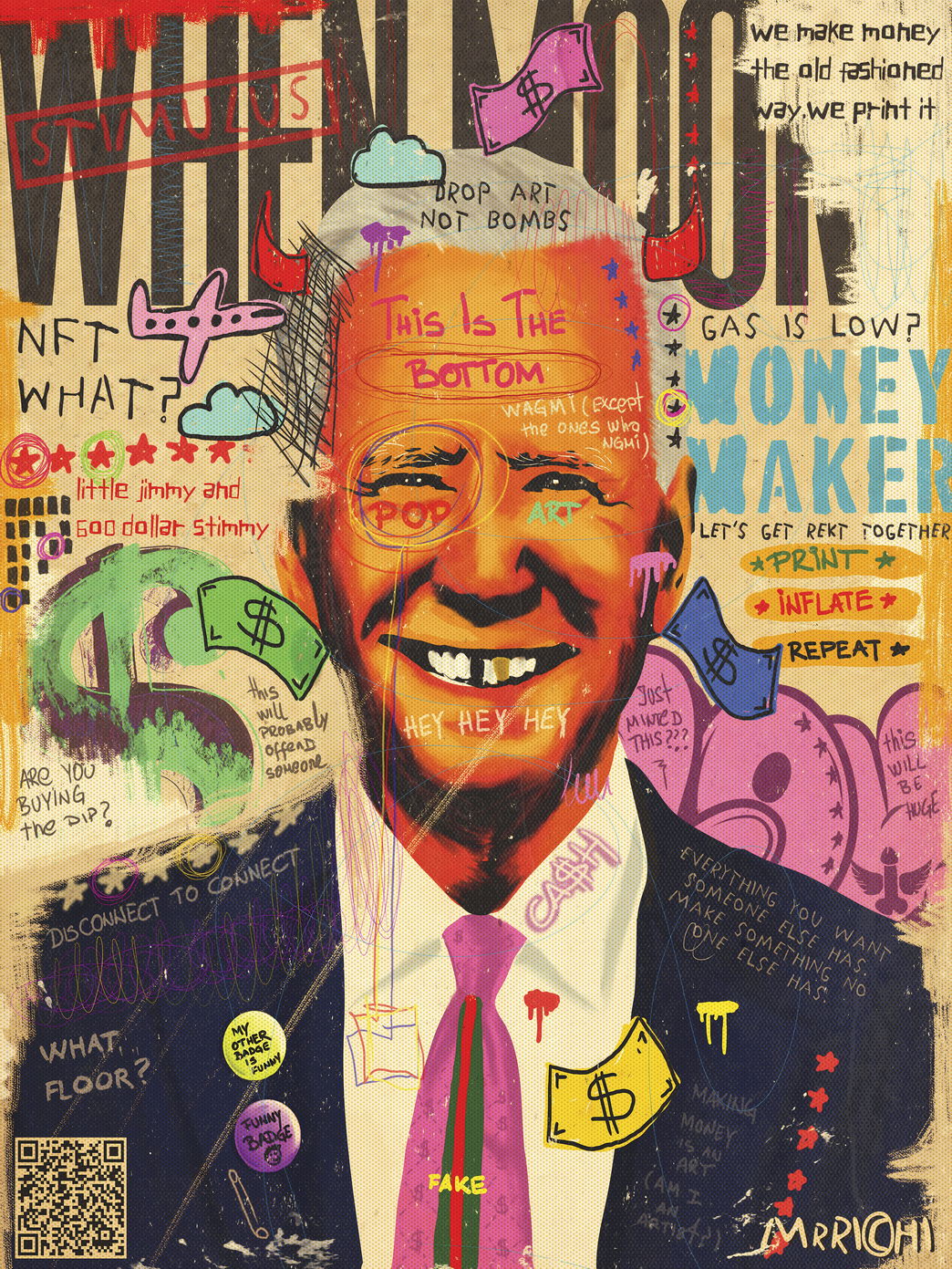 Joe Biden Graffiti Pop Art Poster Modern Political Tribute American President Wall Art Print - xonomax