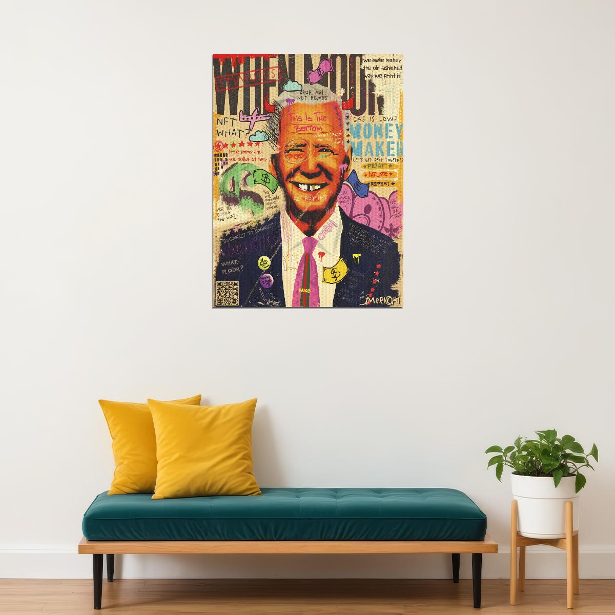 Joe Biden Graffiti Pop Art Poster Modern Political Tribute American President Wall Art Print - xonomax