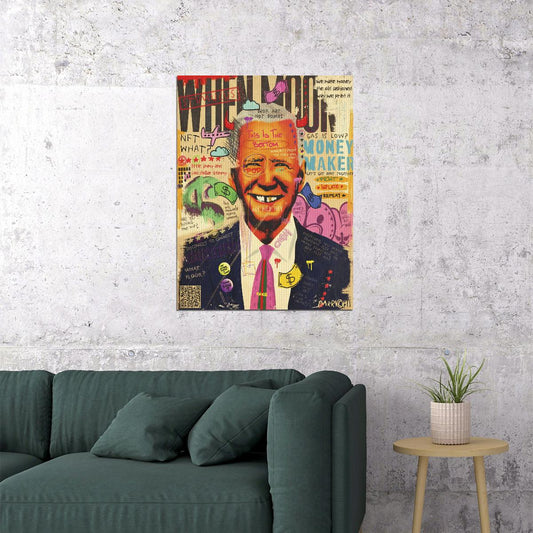 Joe Biden Graffiti Pop Art Poster Modern Political Tribute American President Wall Art Print - xonomax