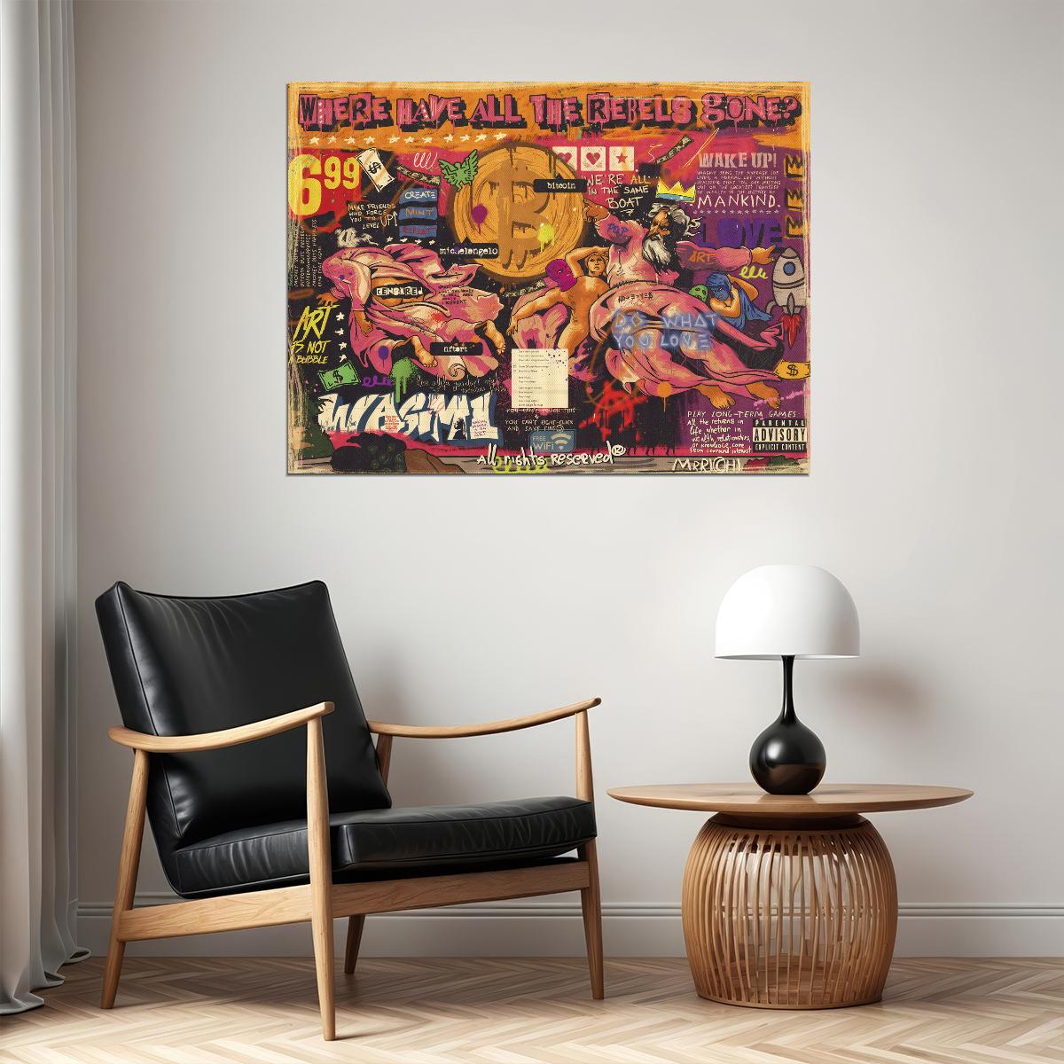 Comic Book Style Hero Pop Art Poster Graffiti Street Art Modern Superhero Tribute Print - xonomax