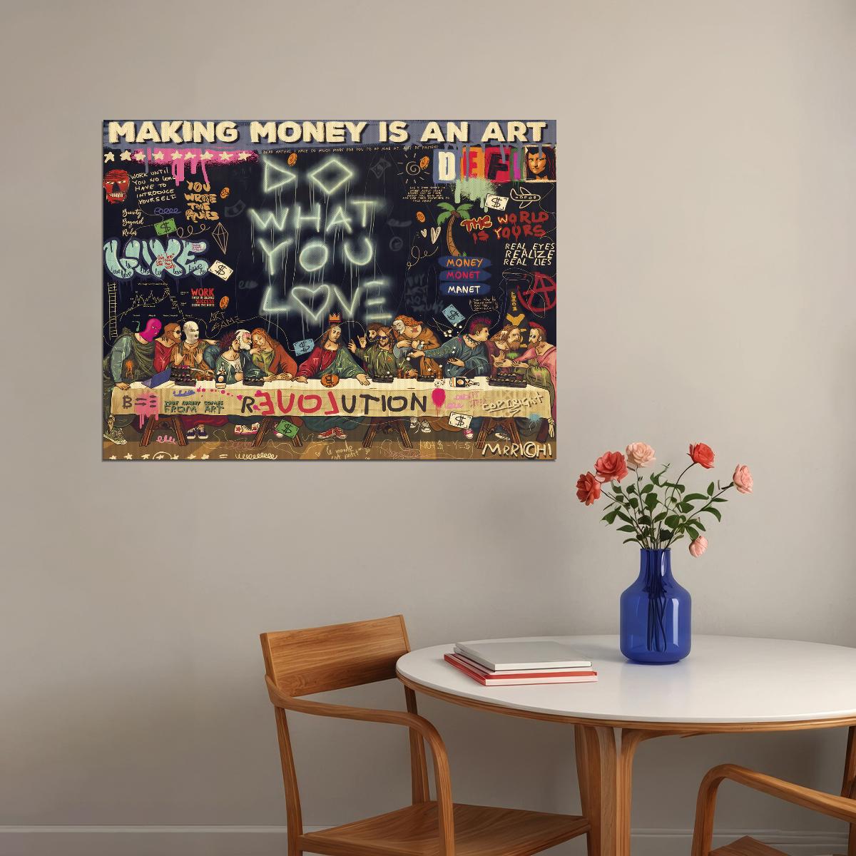 The Last Supper Jesus Pop Art Poster Graffiti Street Art Modern Religious Tribute Print - xonomax
