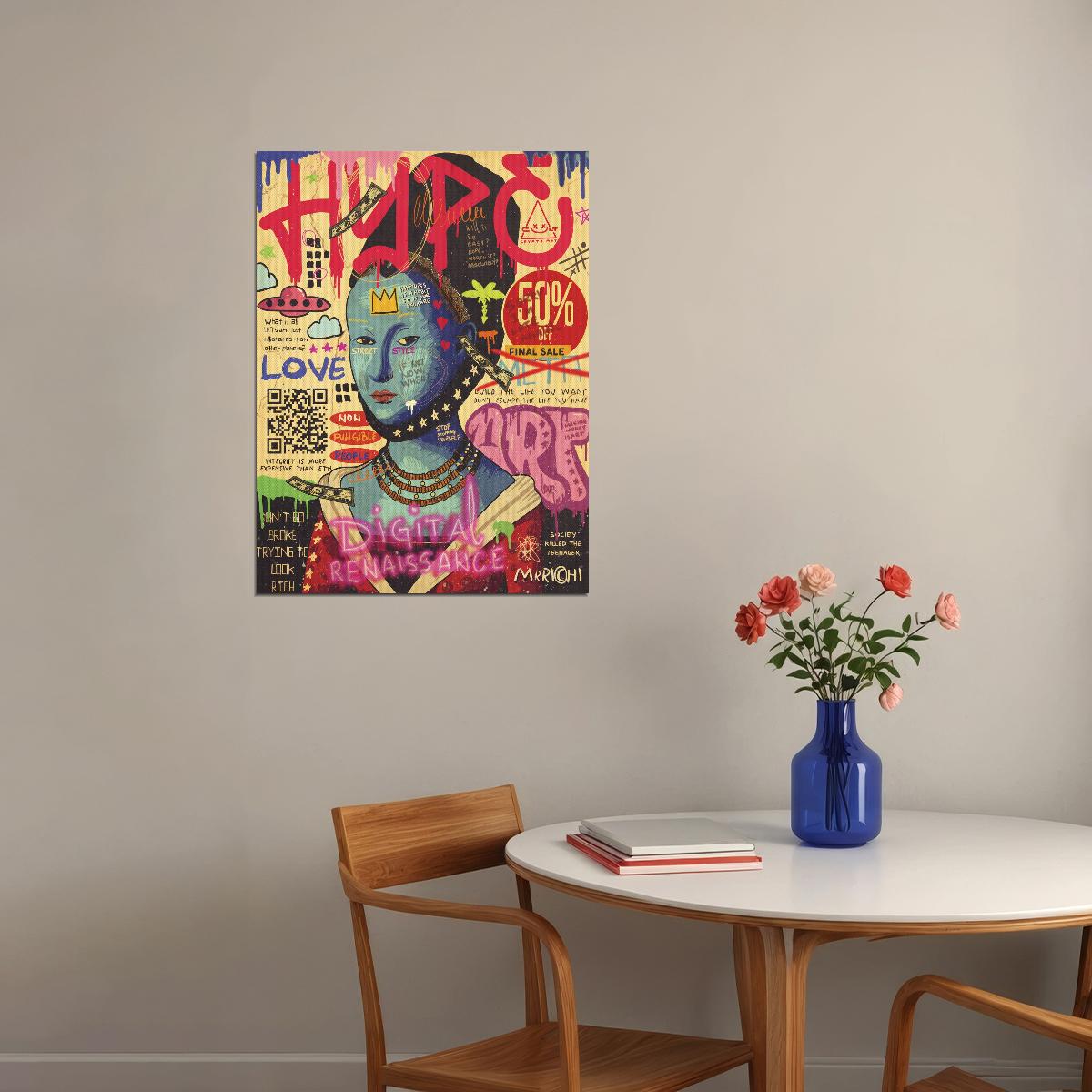 Hope Pop Art Poster Graffiti Street Art Love Symbol Modern Inspirational Print - xonomax