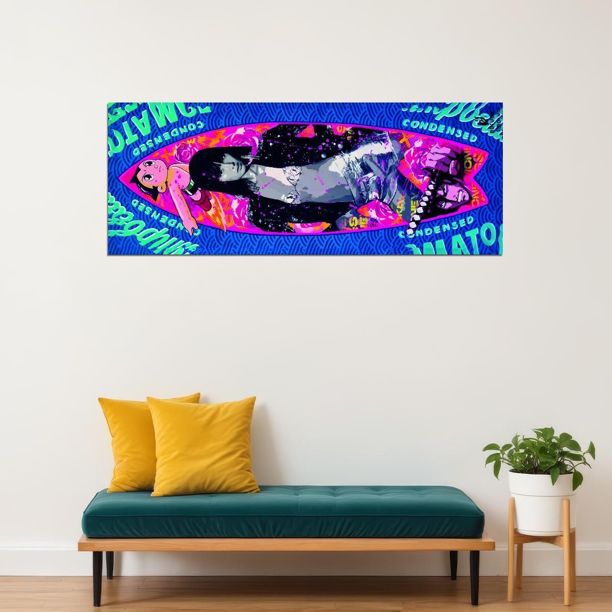 Neon Surreal Pop Art Poster Graffiti Street Art Colorful Modern Psychedelic Print - xonomax