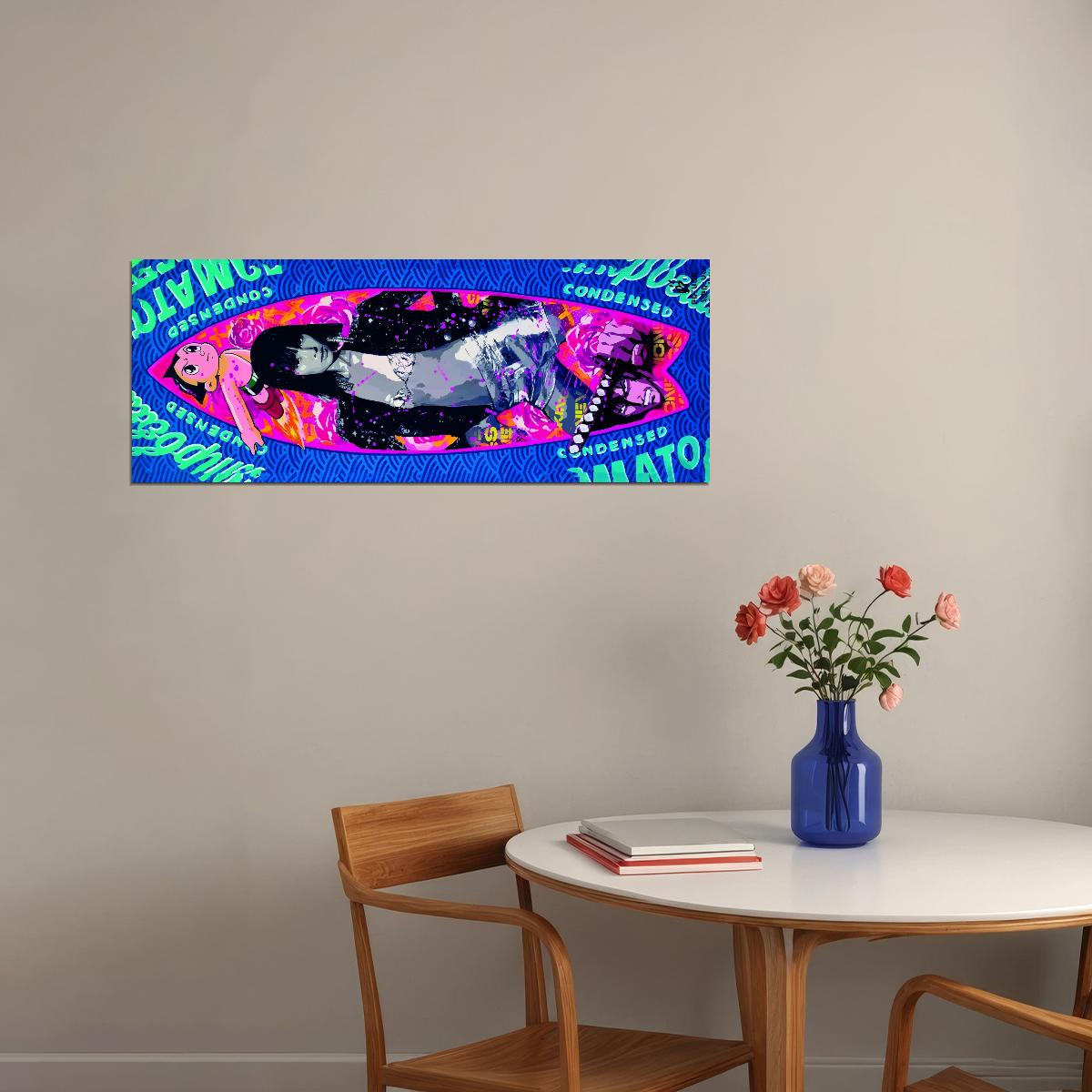 Neon Surreal Pop Art Poster Graffiti Street Art Colorful Modern Psychedelic Print - xonomax