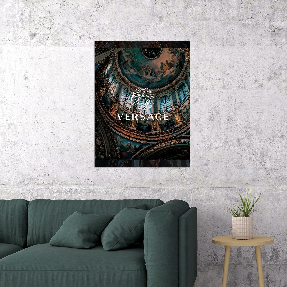Versace Dome Art Poster Luxury Wall Decor Architectural Design Modern Style Designer Artistic Office Wall Art Print - xonomax