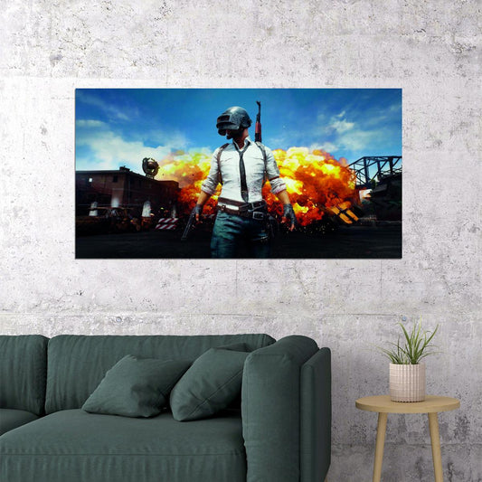 PUBG Battlegrounds Video Game Poster Tactical Shooter Wall Decor Multiplayer Battle Royale Gaming Wall Print - xonomax