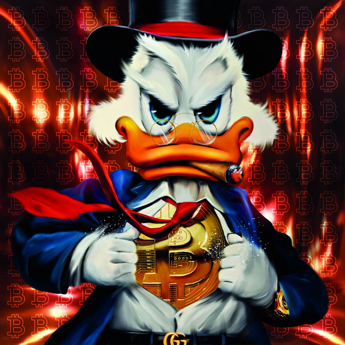 Donald Duck Graffiti Art Poster Bold Artistic Style Wall Decor Pop Culture Modern Urban Wall Art Print - xonomax