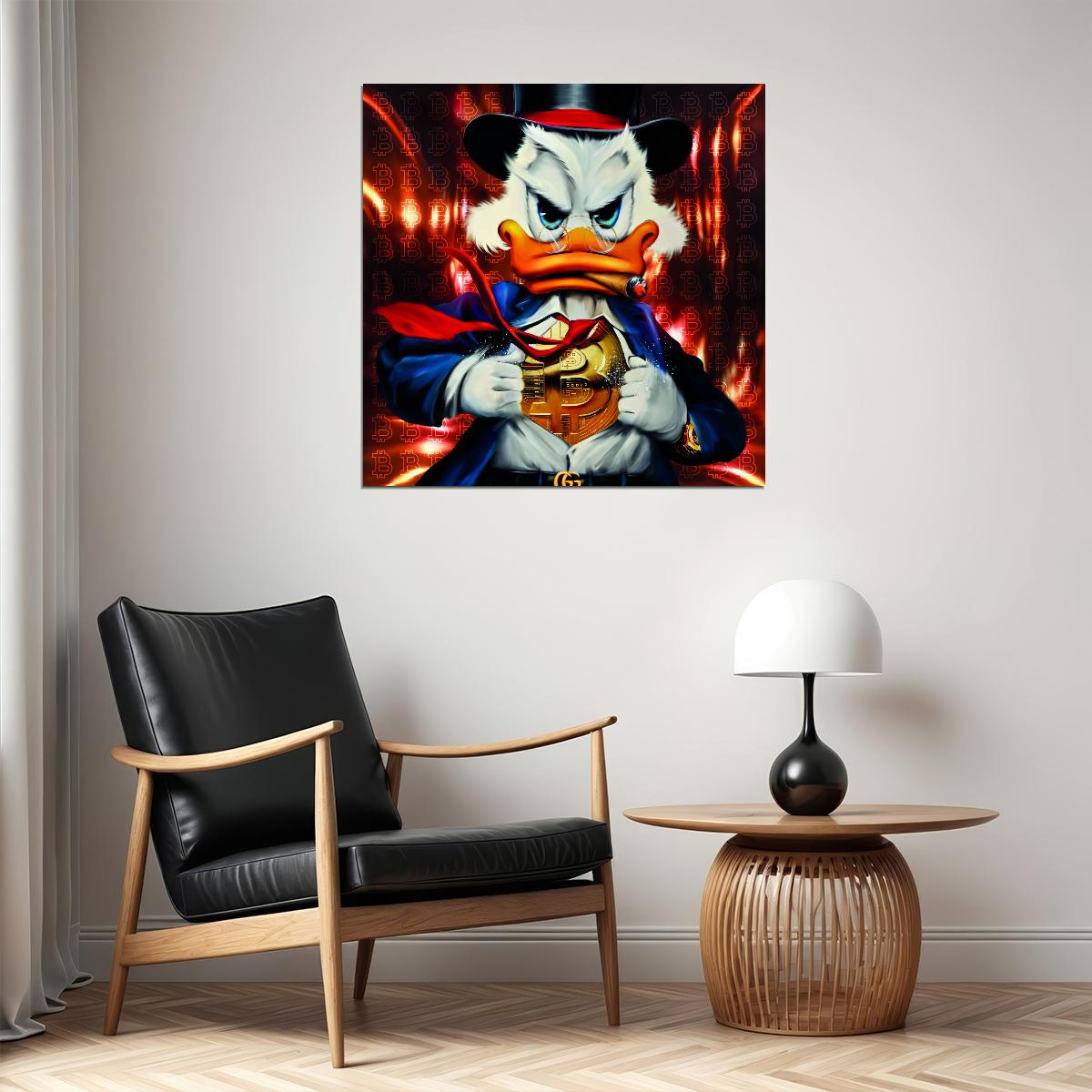 Donald Duck Graffiti Art Poster Bold Artistic Style Wall Decor Pop Culture Modern Urban Wall Art Print - xonomax
