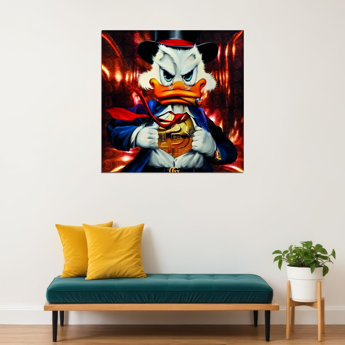 Donald Duck Graffiti Art Poster Bold Artistic Style Wall Decor Pop Culture Modern Urban Wall Art Print - xonomax