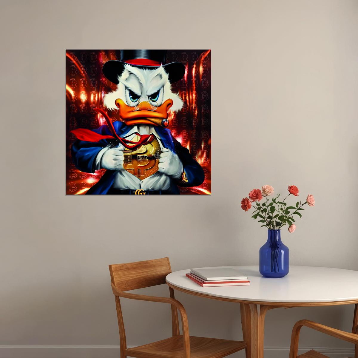 Donald Duck Graffiti Art Poster Bold Artistic Style Wall Decor Pop Culture Modern Urban Wall Art Print - xonomax