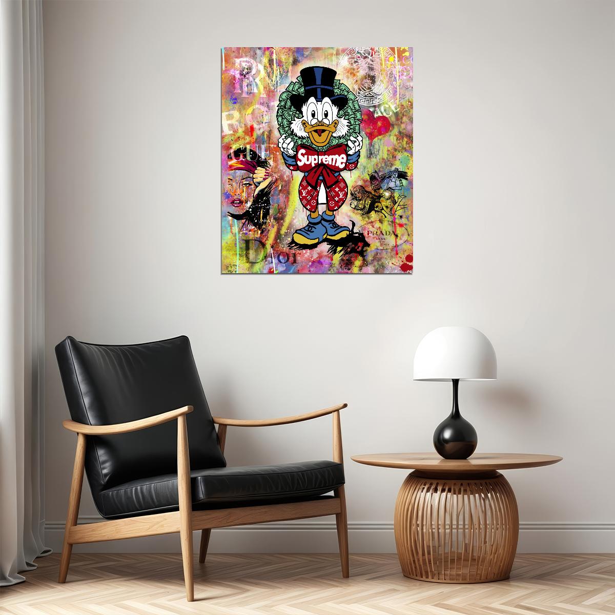Minnie Mouse Supreme Graffiti Art Poster Luxury Street Wall Decor Modern Cartoon Pop Art Style Wall Print - xonomax