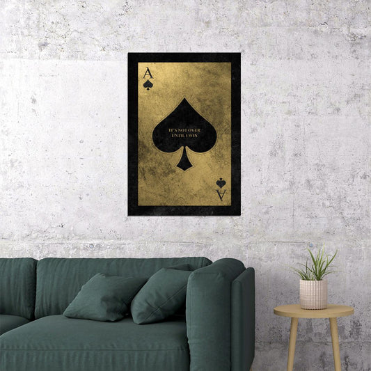 Ace of Spades Minimalist Art Poster Classic Playing Card Design Luxury Wall Decor Modern Style Wall Print - xonomax