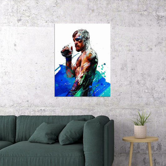 Conor McGregor Art Poster UFC Fighter Wall Decor Iconic Sports Artwork Motivational Style Modern Wall Print - xonomax