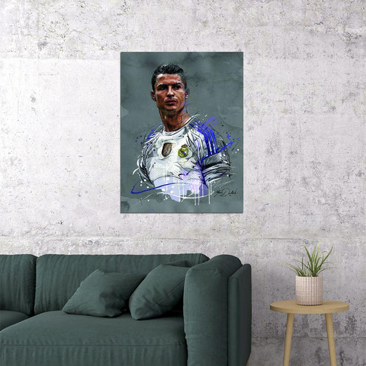 Cristiano Ronaldo Art Poster Soccer Legend Wall Decor Iconic Sports Artwork Artistic Modern Wall Print - xonomax