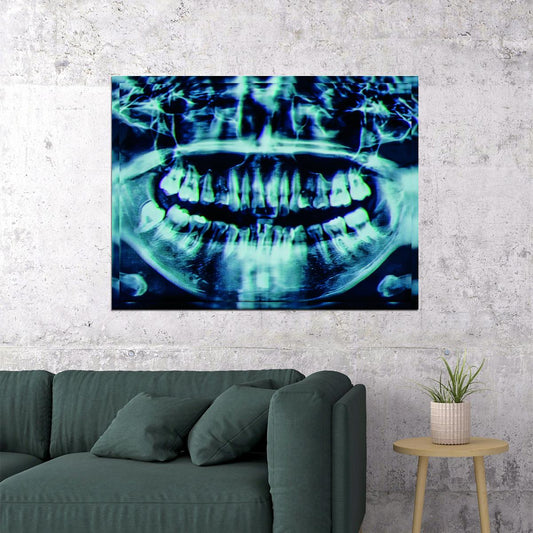 Dental X-Ray Art Poster Modern Medical Wall Decor Unique Artistic Design Tooth Anatomy Educational Wall Print - xonomax