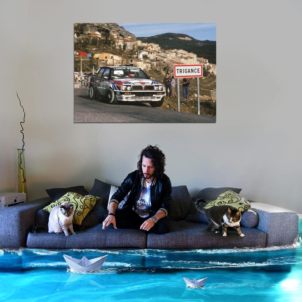 LANCIA DELTA INTEGRALE RALLEY CAR Wall Print Poster - xonomax