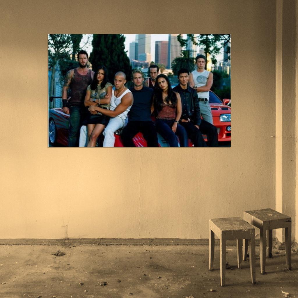 Fast and Furious Car Rac Family Paul Walker Wall Print Poster