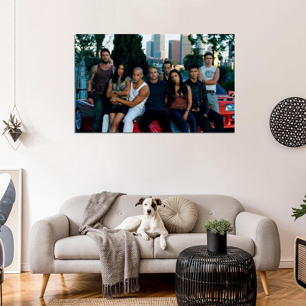 Fast and Furious Car Rac Family Paul Walker Wall Print Poster