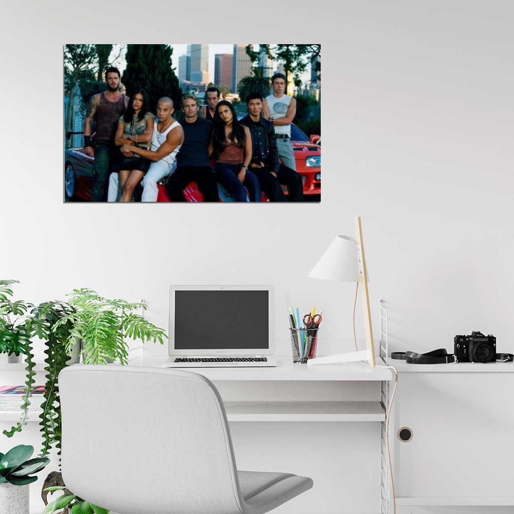 Fast and Furious Car Rac Family Paul Walker Wall Print Poster